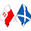Flag Poland, flag Scotland