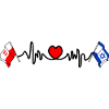Cardio cardiaque Drapeau Pologne, drapeau Israël
