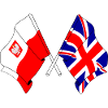 Flag Poland, flag England