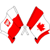 Flag Poland, flag Canada