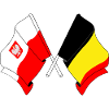 Flag Poland, flag Belgium