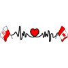 Cardio-Herz Flagge Polen, Flagge Kanada