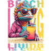 Chameleon on the beach