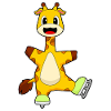 Giraffe Eislaufen Schlittschuhe