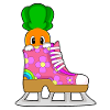 Karotte Eislaufen Schlittschuhe