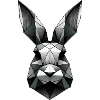 Geometric Bunny Polygon Rabbit Design