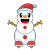 Schneemann Weihnachten Eislaufen
