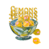 Lemons in a bowl Design