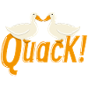 Two quacking ducks
