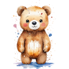 Süße Träume: Aquarell-Teddybär