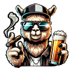 Alpaca Beer Cigar