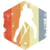 Retro Field Hockey Player