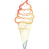 Ice Cream Cone Sketch Retro Style