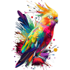 Cockatiel Parrot Bird Pop Art