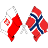 Flag Poland and flag Norway