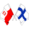 Flag Poland and flag Finland