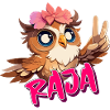 RAJA - Beau nom de fille avec hibou mignon