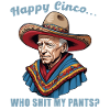 Funny confused president Mexican holiday