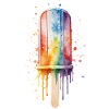 Rainbow Popsicle with Summer Fun