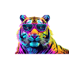 neon tiger sunglasses
