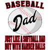 Baseball Dad like a softball dad - Baseball Daddy
