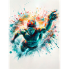 Nageur à l’aquarelle