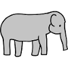 Icône d’animal éléphant gris