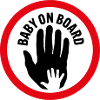 Baby on board hand in hand