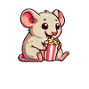 Souris Rat Soirée Cinéma Popcorn Film
