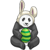Panda Ostern Hasenohren