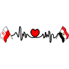 Cardio heart Drapeau Pologne, drapeau Égypte