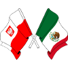 Flag Poland, flag Mexico