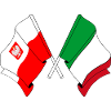 Flag Poland, flag Italy