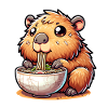 Capybara Ramen Kawaii Anime