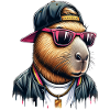 Capybara Cap Sonnebrille Cool