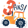 3 ans anniversaire tracteur