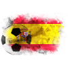 Spain flag with soccer ball