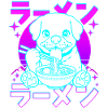 Retro Kawaii Ramen Dog Rottweiler