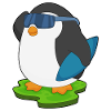 Penguin Surfing Surfboard Summer