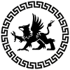 Greek Key Circle Frame
