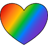 Rainbow heart pride flag
