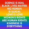 Pride flag colors - progressive slogans