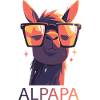 Alpapa with glasses