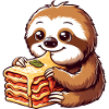 Sloth Loves Italian Lasagna