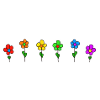 Regenbogen-Blumen
