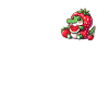 Crocodile in watermelon costume