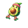 Avocado on roller skates