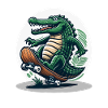 Crocodile de skateboard