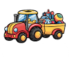 Tracteur avec remorque pour enfants