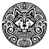 chien art tribal
